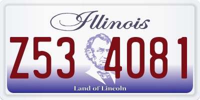 IL license plate Z534081