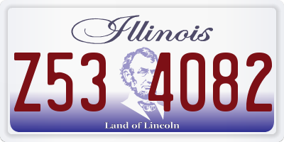 IL license plate Z534082
