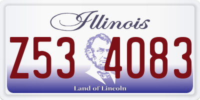 IL license plate Z534083