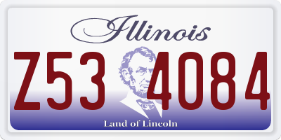 IL license plate Z534084