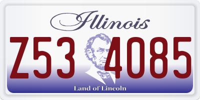 IL license plate Z534085