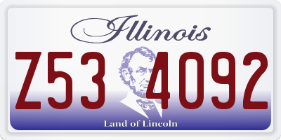 IL license plate Z534092