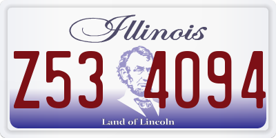 IL license plate Z534094