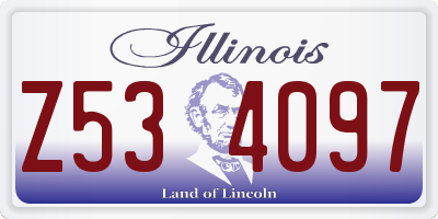 IL license plate Z534097