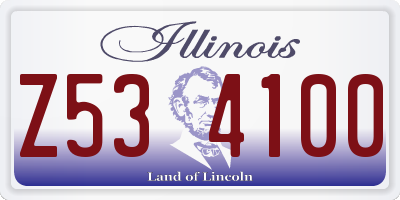 IL license plate Z534100