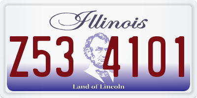 IL license plate Z534101