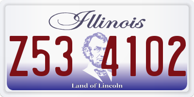 IL license plate Z534102