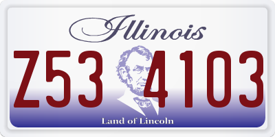 IL license plate Z534103