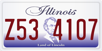 IL license plate Z534107