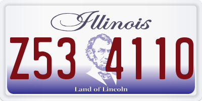 IL license plate Z534110