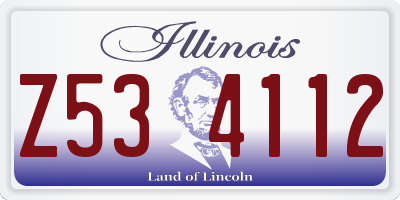 IL license plate Z534112