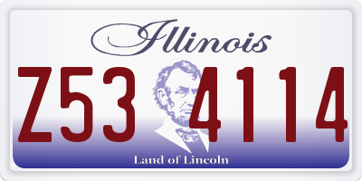 IL license plate Z534114