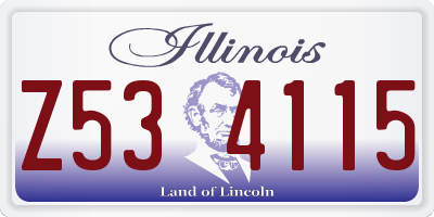 IL license plate Z534115