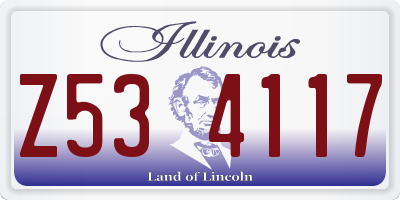 IL license plate Z534117