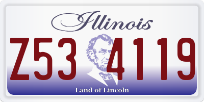 IL license plate Z534119