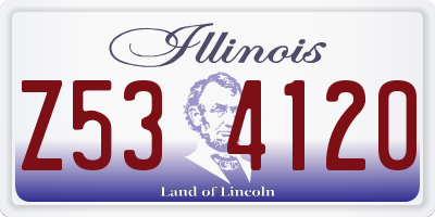 IL license plate Z534120