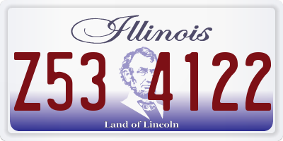 IL license plate Z534122