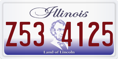 IL license plate Z534125