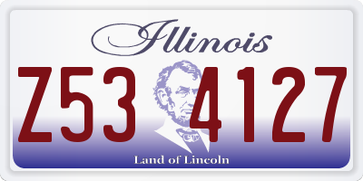 IL license plate Z534127