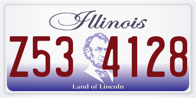 IL license plate Z534128