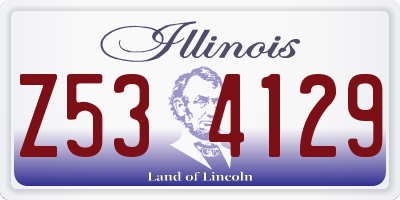 IL license plate Z534129