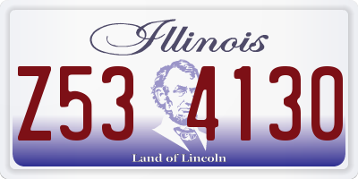 IL license plate Z534130