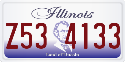 IL license plate Z534133