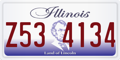 IL license plate Z534134
