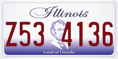 IL license plate Z534136