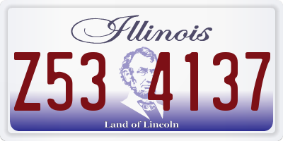 IL license plate Z534137
