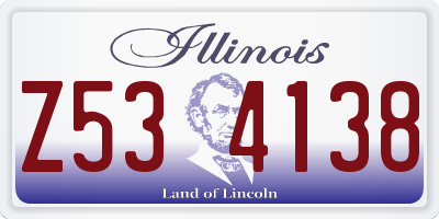 IL license plate Z534138