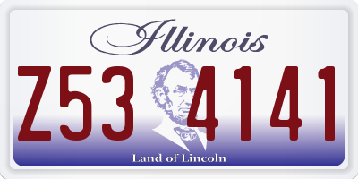 IL license plate Z534141