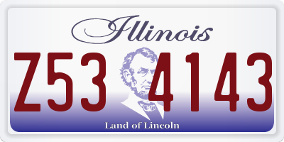 IL license plate Z534143