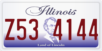 IL license plate Z534144