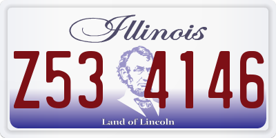 IL license plate Z534146