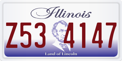 IL license plate Z534147