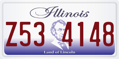 IL license plate Z534148