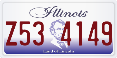 IL license plate Z534149