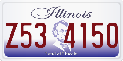 IL license plate Z534150