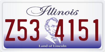 IL license plate Z534151
