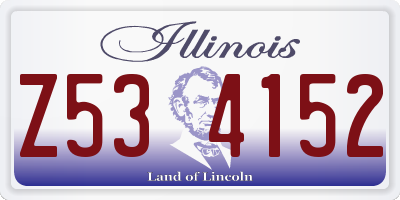 IL license plate Z534152