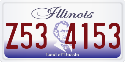 IL license plate Z534153