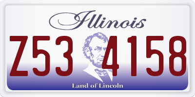 IL license plate Z534158