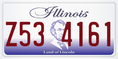 IL license plate Z534161
