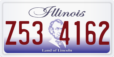 IL license plate Z534162