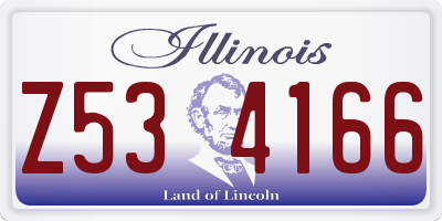IL license plate Z534166