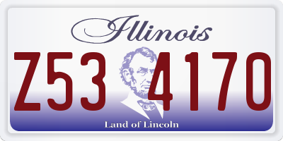 IL license plate Z534170