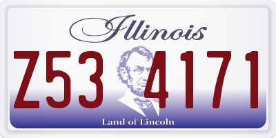 IL license plate Z534171