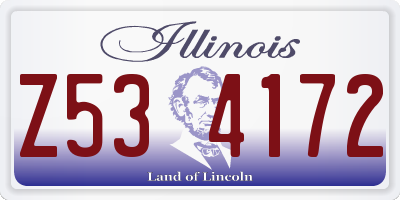 IL license plate Z534172