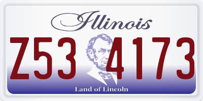 IL license plate Z534173